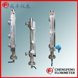 UHC-517C Magnetical level gauge alarm switch & 4-20mA out put  [CHENGFENG FLOWMETER] Stainless steel tube  turnable flange connection
